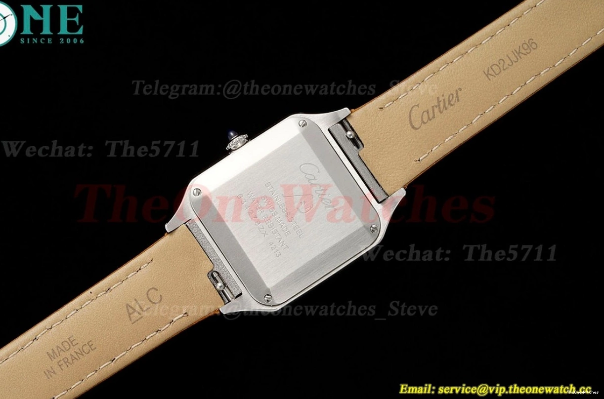 Dumont Dial Brown Silver Santos SS AF LE Quartz 0402